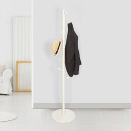 Urbn-Living Urbnliving 174Cm Height Coat Rack Tree Branch Hanger Stand Multi Hooks Hallway Freestanding W/ Mdf Base, White