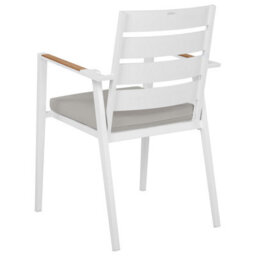Beliani Set Of 4 Garden Chairs With Cushions Taviano Metal Grey - thumbnail 8