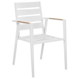 Beliani Set Of 4 Garden Chairs With Cushions Taviano Metal Grey - thumbnail 6