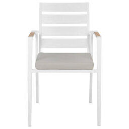 Beliani Set Of 4 Garden Chairs With Cushions Taviano Metal Grey - thumbnail 7