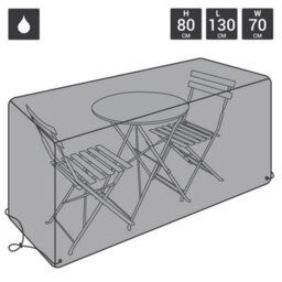Charles Bentley Bistro Set Waterproof Outdoor Garden Furniture Cover - Black - thumbnail 1