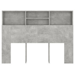 Berkfield Headboard Cabinet Concrete Grey 140X19X103.5 Cm - thumbnail 5