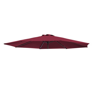 VRUC Replacement Parasol Fabric Umbrella Canopy Cover For 2.7M 8 Arm Parasols Wine Red - image 1