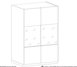 FurniComp LTD Furnicomp Chelsea 2 Door White Gloss And Mercure Oak Glass Display Cabinet - thumbnail 4