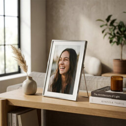 "Nicola Spring Standing Metal Photo Frames - 6"" X 8"" - Silver - Picture Frame Freestanding Frame Display Poster Frame - Set Of 2" - thumbnail 7