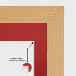 AK Frames 16X8 Country Pine Modern Multi Photo Frame With Crimson Mount - Holds 3 Apertures (3X) 7X5 Photos - thumbnail 7