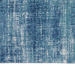 Blue Modern Easy To Clean Abstract Rug For Living Room, Bedroom, Dining Room - 229Cm X 300Cm - thumbnail 2