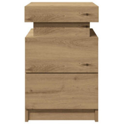 Walplus Bedside Cabinets With Led 2 Pcs Artisian Oak 35X39X55 Cm Engineered Wood - thumbnail 6
