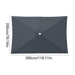 Grey 2X3M Rectangular Shade Sail Waterproof Uv Resistant - thumbnail 2