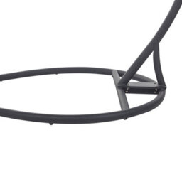 Beliani Hanging Chair With Stand Sesia Pe Rattan Dark Grey - thumbnail 9