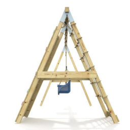 Rebo Premium Double Garden Swing With Up And Over Wall For Kids And Baby - Navy Blue - thumbnail 3