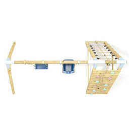 Rebo Premium Double Garden Swing With Up And Over Wall For Kids And Baby - Navy Blue - thumbnail 6