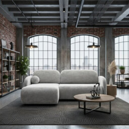 Galeria Corner Sofa Bed With Storage Universal Cream - thumbnail 2