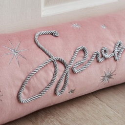 Catherine Lansfield Christmas Sparkle Door Draught Excluder Pink - thumbnail 2