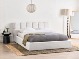 Beliani Ottoman Bed Fabric Baston 160 X 200 Cm (Eu King Size) Off-White - thumbnail 2