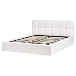 Beliani Ottoman Bed Fabric Baston 160 X 200 Cm (Eu King Size) Off-White - thumbnail 5