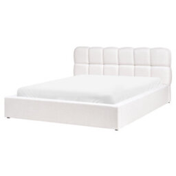 Beliani Ottoman Bed Fabric Baston 160 X 200 Cm (Eu King Size) Off-White - thumbnail 6