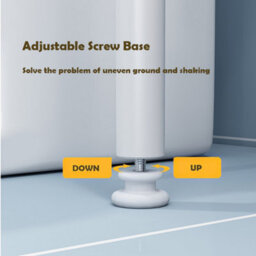 Living And Home 3 Tier White Metal Bathroom Storage Shelves Over Toilet Rack Shower Organiser With Paper Roll Holder And 3 Hooks - thumbnail 7