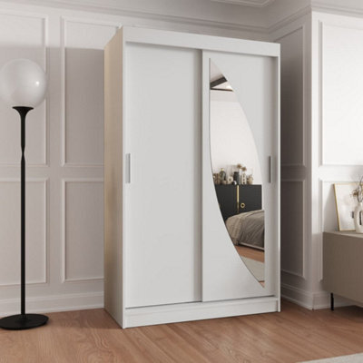 Arte White Sliding Wardrobe W120Cm X H200Cm X D62Cm - Light-Enhancing Practicality - image 1