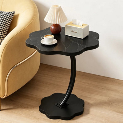 Black C-Shape Sofa Side Table Couch Laptop End Table Coffee Tea Snack Desk Living Room - image 1