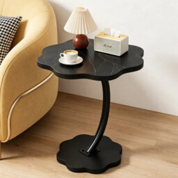 Black C-Shape Sofa Side Table Couch Laptop End Table Coffee Tea Snack Desk Living Room - thumbnail 1