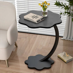 Black C-Shape Sofa Side Table Couch Laptop End Table Coffee Tea Snack Desk Living Room - thumbnail 5