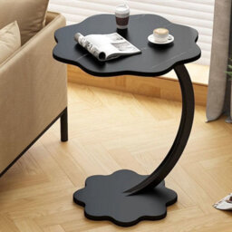 Black C-Shape Sofa Side Table Couch Laptop End Table Coffee Tea Snack Desk Living Room - thumbnail 4