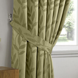 Luxury Living Tivoli Pencil Pleat Taped Top Curtains Sage - thumbnail 3