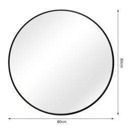 Pandora - Round Wall Mirror - 80X80 Cm (Black) - thumbnail 5