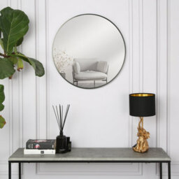 Pandora - Round Wall Mirror - 80X80 Cm (Black) - thumbnail 2