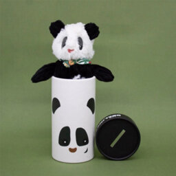 Les Dèglingos Les Degingos Small Rototos The Panda In Box Plush Figure Kids Soft Cuddly Toy - thumbnail 2