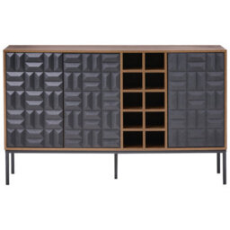 Beliani Wine Cabinet Caraquet Dark Brown - thumbnail 5