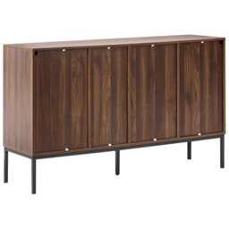 Beliani Wine Cabinet Caraquet Dark Brown - thumbnail 6