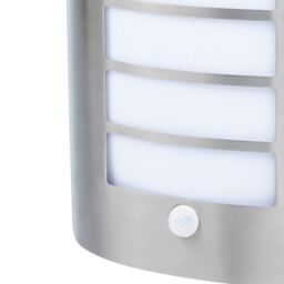 GoodHome Fixed Matt Silver Pir Motion Sensor Outdoor Wall Light 40W - thumbnail 5