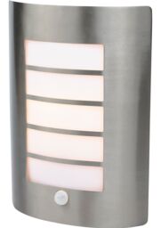 GoodHome Fixed Matt Silver Pir Motion Sensor Outdoor Wall Light 40W - thumbnail 3