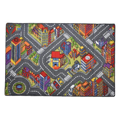 Bravich Big City Bright Play Mat Non Slip Kids Rug - 100X165Cm - image 1