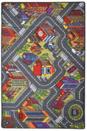Bravich Big City Bright Play Mat Non Slip Kids Rug - 100X165Cm - thumbnail 3
