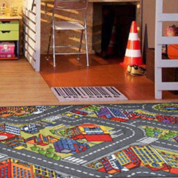 Bravich Big City Bright Play Mat Non Slip Kids Rug - 100X165Cm - thumbnail 2