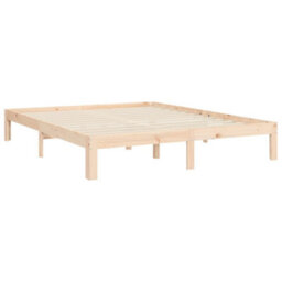 Berkfield Bed Frame With Headboard King Size Solid Wood - thumbnail 9