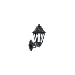 Ideal Lux Luminosa Anna 1 Light Outdoor Flush Wall Lantern Black Ip44, E27