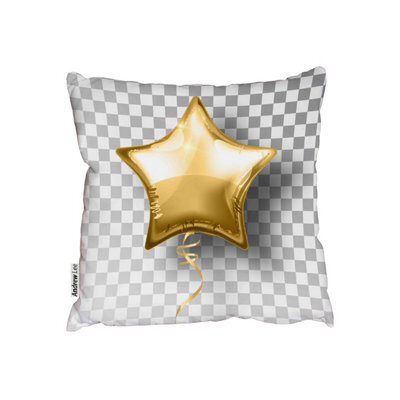 Andrew Lee Star Gold Balloon On Transparent Background (Outdoor Cushion) / 60Cm X 60Cm - image 1