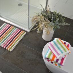 Allure Bath Fashions Cali Multicoloured Striped Bath Sheet Towel - thumbnail 8