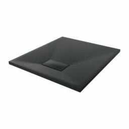 Sundaze 800 X 700mm Smc Black Rectangle Slate Effect Bathroom Shower Tray - thumbnail 2