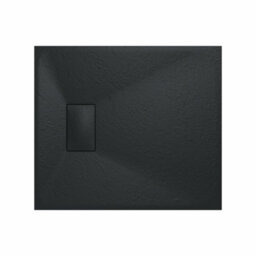 Sundaze 800 X 700mm Smc Black Rectangle Slate Effect Bathroom Shower Tray - thumbnail 3