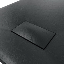 Sundaze 800 X 700mm Smc Black Rectangle Slate Effect Bathroom Shower Tray - thumbnail 5