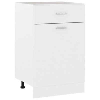 Vidaxl Drawer Bottom Cabinet Lyon White 50X46X81.5 Cm Engineered Wood - image 1