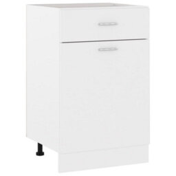 Vidaxl Drawer Bottom Cabinet Lyon White 50X46X81.5 Cm Engineered Wood - thumbnail 1