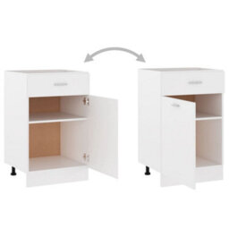 Vidaxl Drawer Bottom Cabinet Lyon White 50X46X81.5 Cm Engineered Wood - thumbnail 6