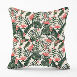Warren Reed Designer Dark Tropical Green Leaves Cushions 45Cm X 45Cm - thumbnail 1