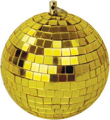 Netagon Fxlab Party Event  Festive Christmas Gold Mirror Disco Ball 100mm